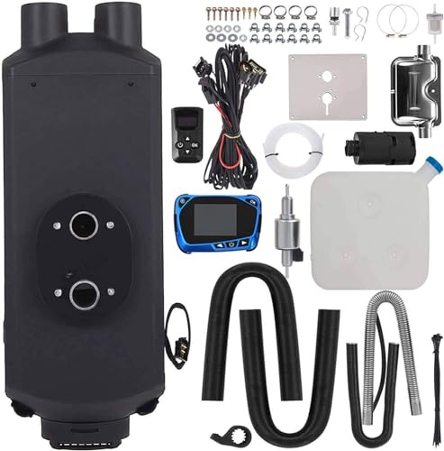 8KW Chauffage Camping Car, 12V Ou 24V RéChauffeur D'Air Diesel, 4 Sorties D'air, Chauffage Diesel Avec écran LCD, Réservoir De Carburant 10L, Pour VR-8KW-12V