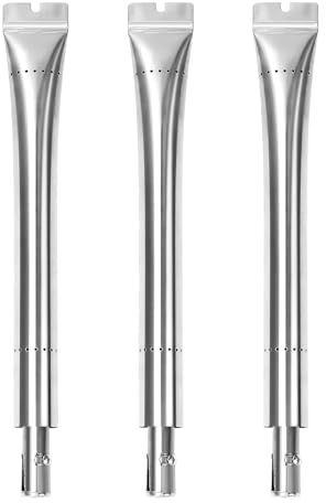Denmay Bruciatore doppio tubo in acciaio inox 18629 da 36,3 cm, per BroilKing Signet, serie Sovereign Serie, pezzi di ricambio per BroilKing Signet 320 390, Sovereign 390 490, 3 pezzi