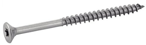 Sud Bois Vis pour Bois en Inox Classic Tête Torx pour extérieur Matière Inox A2 (AISI 304) Dimensions 6x200 mm Boite de 100 Vis