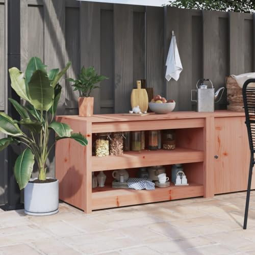 LAPOOH Mobile da Cucina da Esterno 106x55x64 cm Legno Massello di Douglas,Mobile da Cucina da Esterno,Credenza Cucina,Credenza Moderna, Mobile Cucina,Credenze Cucina(SPU:832336)