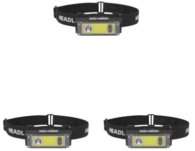 Mealoodiousmusea Lot de 3 lampes frontales réglables USB rechargeables étanches puissantes pour cyclisme randonnée sans batterie
