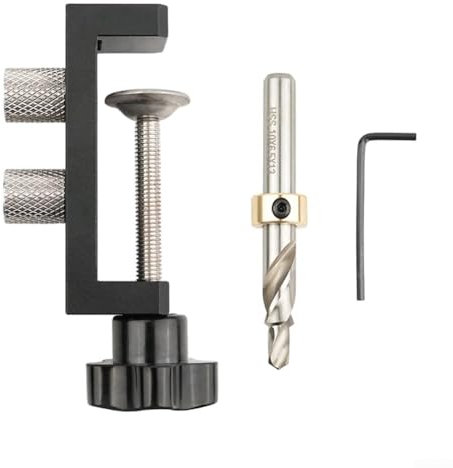 Zilimontt Aluminium-Profil-Bohrvorrichtung, mit M6-Senkkopf-Stufenbohrer, Lochstanz- und Senkführungswerkzeug, kompatibel mit 20 mm, 30 mm, 40 mm Aluminiumprofilen
