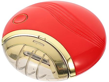 Elektrischer Nageltrimmer für Fingernägel und Fußnägel, USB Ladegerät | Leichtes ABS Gehäuse, Rote Farbe, Kreisförmige Form, 5 v 2,5 W, Sanftes Kürzen Kleiner Nägel