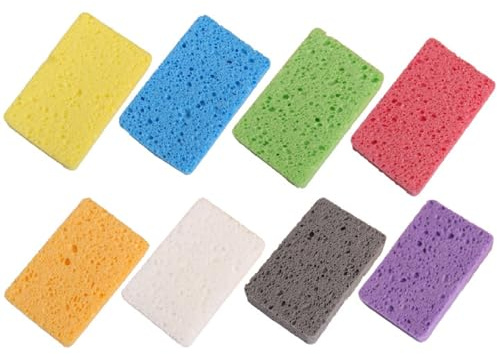 8 Stück Küchenschwamm Schwarz Putzschwamm Langlebig Spülschwamm Küchen Scheuerschwamm Waschbar Spülschwamm Soft Weich Geschirrschwamm (M,Mehrere Farben)