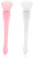 Prasacco 2 brochas reutilizables de silicona para el cuidado de la piel con aplicadores dobles para lociones y cremas (blanco, rosa)