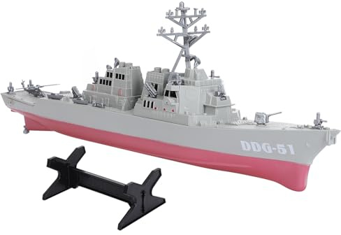 Beaupretty Modelo de Barco de Juguete Apariencia de Acorazado de Plástico Blanco para Niños, Decoración de Habitación y Obsequio de Cumpleaños Creativo