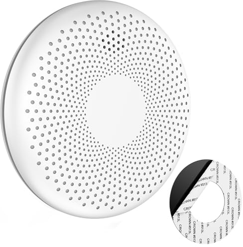 SAVS CS11 Kombinierter Rauch und CO Melder – 10 Jahre Batterie – Rauchmelder und Kohlenmonoxid Melder - Extra dünnes Design – Kein LED-Licht – Montage ohne Bohren