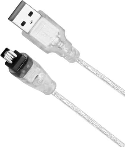 USB 2.0 Stecker auf Firewire IEEE 1394 4 Pol iLink Kabeladapter, nur kompatibel mit SONY DCR-TRV75E DV Camcorder, 1,5 m Datenkabel, Firewire iLINK Verbindungskabel für Videoübertragung