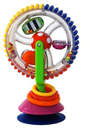 Sonajero giratorio para rueda del cielo, juguete giratorio de agua para jugar, molino de Flexible de dibujos animados, trona de educación temprana para comedor de bebé