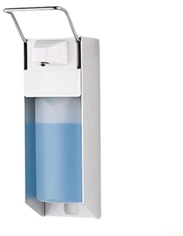 Wandmontierte Seife und Spender mit Gehäuse aus Aluminiumlegierung, verstellbarer Pumphebel aus Edelstahl für individuelle Dosierung, für belebte Orte (500 ml Tropfen)