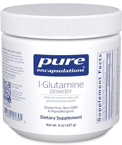 Pure Encapsulations L-Glutamine Powder - Supplement for Immune and Digestive Support, Gut Health and Lining, Metabolism, and Muscle Support* - with Pure Free-Form L-Glutamine - 8 Ounces