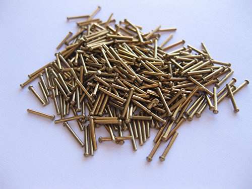 Made in UK 1/32 Dia 1/4 Long Round Head Solid Brass Rivets Model steam Boiler, 50