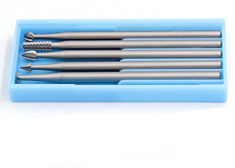 Juego de brocas de grabado, 6 cuchillas de acero de tungsteno profesionales con vástago de 2.35 para tallar, fresar y perforar (grande)