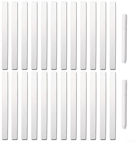 Lot de 48 étiquettes transparentes en acrylique pour plantes en pot