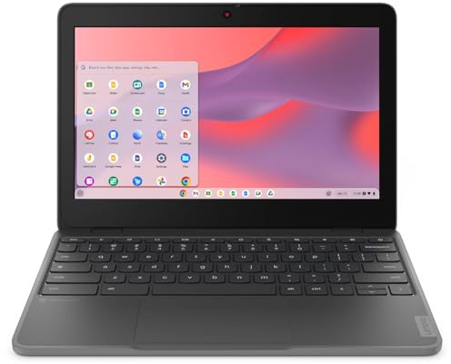 Lenovo Laptop 100e Chromebook Gen 4 de 11.6 pulgadas con pantalla táctil HD, Intel N100 0.8GHz, 4 GB de RAM, 32 GB eMMC, ChromeOS, gris grafito
