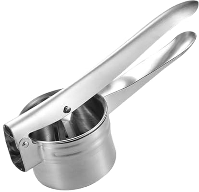 JVHLOV Prensa de Patatas de Acero Inoxidable, Prensa de Puré Manual, para Puré de Patatas, Puré de Verduras, Zumos de Frutas, Apto para lavavajillas