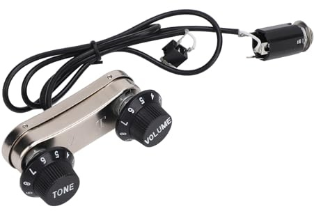Kit Pickup per Violino, Set di Ponte Trasduttore Piezoelettrico Pickup per Violino di Livello Professionale con Manopola del Volume del Tono Parti di Violino