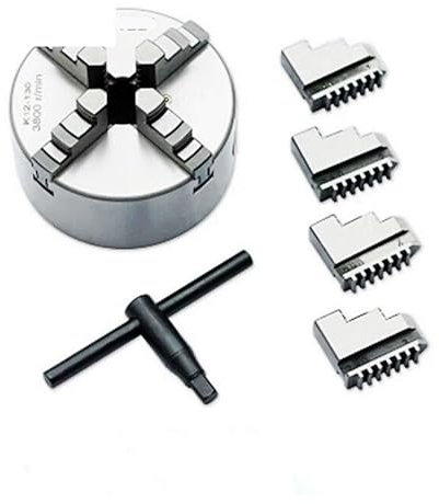 Drehlager K12 80 100 125 160 200 250 130 Drehfutter 100 mm Sanou Vierbacken-Selbstzentrierungsfutter 4 Zoll Scrollfutter for kleine L(Size:K12-80)