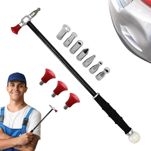 Hugsweet Marteau de débosselage, marteau de débosselage,Marteau de débosselage automatique 11 pièces - Marteau de débosselage de voiture, marteau de carrosserie de voiture, manche long,