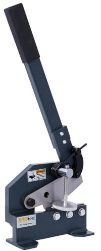 Hand Plate Shear, Manual Metal Cutter Cutting Thickness1/4 Inch Max, Metal Steel Frame Snip Machine Benchtop 1/2 Inch Rod, for Shear Carbon Steel Plates and Bars (6 Inch)