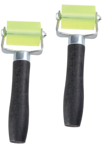 Uonlytech Rullo Per Carta Da Parati Lisciatore in Plastica, Rullo Per Giunzioni Da Tappezzeria Leggero e Resistente Impugnatura Ergonomica, Set Da 2 Pezzi Per Applicazione Pareti Senza Bolle