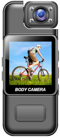 Giwnhvx Videocamera Mini WiFi 4K HD Videoregistratore Digitale con Obiettivo Rotativo a 180°, Fotocamera d'azione Portatile con Registratore 32G