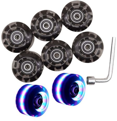 Hrtyvhin Rollschuhe Skate Rad Leuchte Rad Quads Roller Skate Rad Doppelreihe Skateboard Quads Skate Ersatzrad