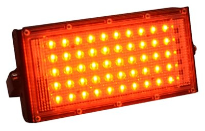 Segrehy Proyector LED RGB Exterior 50W 220V Superbrillante, Impermeable IP66, para Jardín, Fiestas, Bodas y Eventos, para Decoración, Seguridad y Ambiente en Exteriores (Rojo)