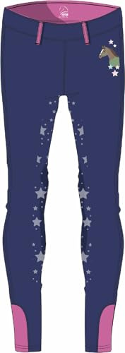 HKM Pony Dream II c. f. Silicona Leggings de Montar para niños Azul Oscuro 98/104