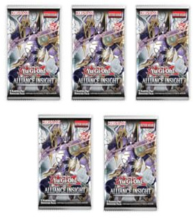 Yu-Gi-Oh! 5x Alliance Insight Booster Sammelkarten | DEUTSCH | + Arkero-G 50 Small Card Sleeves
