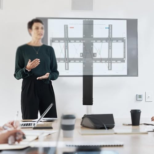 Supporto TV motorizzato Elettrico - Supporto da Pavimento telescopico con Sollevamento Automatico per schermi da 32-60 Pollici, Design salvaspazio con compatibilità VESA 600x400 mm