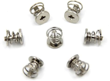 Fläktskruvar 20-pack silverfärgade PC-fläktgrafikkortsskruvar med fjädrar i flera storlekar(M2 x 9)