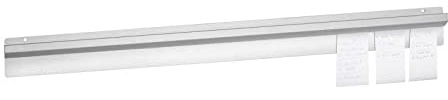 Royal Catering RCBR-100 Bonleiste Gastronomie 100cm Bonhalter Gastro Bonschiene Schiene Klemmleiste Notizleiste (Wandmontage, Edelstahl)