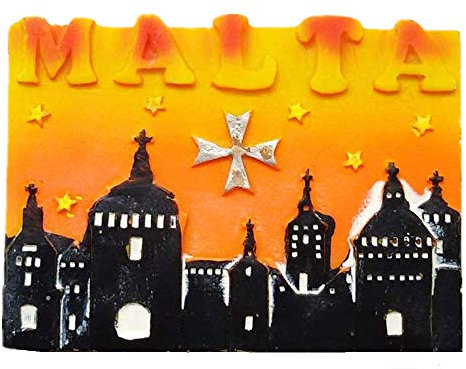 Magnete da frigorifero 3D Malta, souvenir Malta adesivo souvenir, decorazione casa e cucina Malta magnete frigorifero
