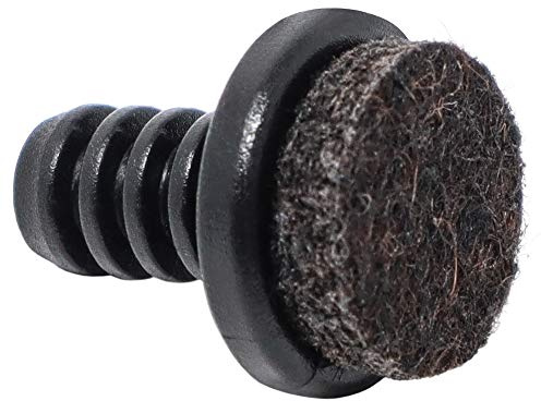 Adsamm® / 32 x Lamellenstopfen mit Filz/Schwarz/ø 8-9 mm/Rund/Möbelgleiter für Stahlrohrstühle/Endkappen für Rund-Rohre