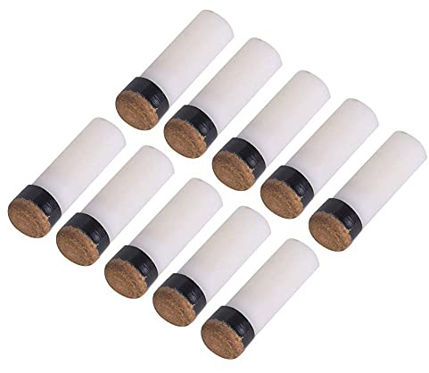 Alomejor 10PCS Snooker Pool Queue Tip Ersatz Größe Queue Tips Kein Kleber Werkzeug Erforderlich(10mm)