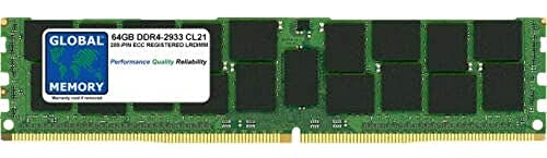 GLOBAL MEMORY 64GB DDR4 2933MHz PC4-23400 288-PIN ECC REGISTRADO Load Reduced DIMM (LRDIMM) Memoria RAM para SERVIDORES/Estaciones DE Trabajo/Placas Base