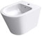 doporro WC Bidet Sospeso 51,5x36x34,5cm in Ceramica Superficie Antisporco Düren108 Bianco