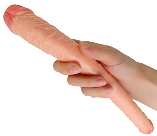 WNBXZ Double Dildo Silicone Dildo XXL Dildo Plug Anale Plug Vene Vere e Glans Doppia Stimolazione Real Penis Replica Giocattoli del Sesso Lungo Dildo per Lesbiche e Coppie masturbarsi,Small