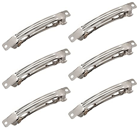 Craftdady 20 Stück, leere französische Eisen-Haarspangen, 97 mm lang, Platin, große Clips für DIY-Haarschmuck und Schmuckherstellung