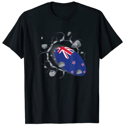 Neuseeländisches Rugby Union Trikot 2019 Fans Kit Kiwi-Unterstützer T-Shirt