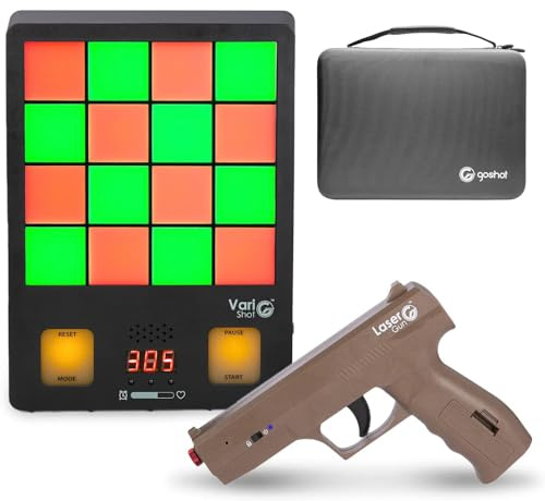 GoShot Sistema di addestramento al tiro laser, bersaglio VariShot Trainer con display punto di impatto e giochi a tempo, pratica a fuoco secco con pistole SIRT, uscita laser di classe I <0,396 mW