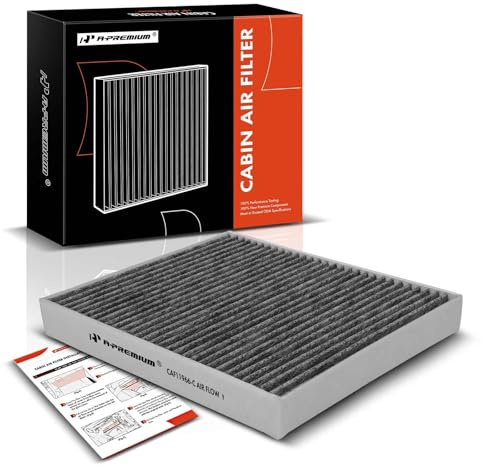 A-Premium Cabin Air Filter with Activated Carbon Compatible with Chevy, GMC, Cadillac & Buick - Camaro, Colorado, Equinox, Impala, Malibu, Silverado, Traverse, Sierra, Yukon, Escalade, ATS, Enclave