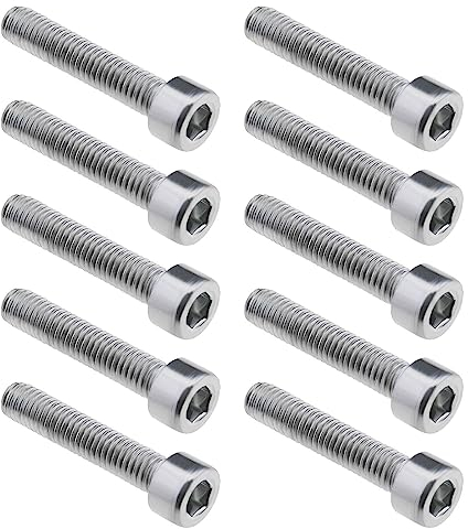 OTOTEC 10 tornillos Torx M5 x 25 mm compatibles con sierras de corte Stihl TS400 TS410 TS420, accesorios de máquina eléctrica, herramientas roscadas universales, color plateado