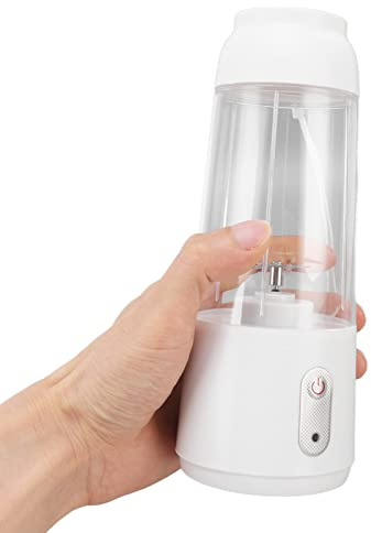 Fdit Exprimidor Eléctrico, Taza para Jugos, Recargable por USB, Mini Portátil Inalámbrico para Batería, Exprimidores de Cítricos Pequeños (Blanco)