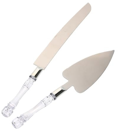 Abaodam 2sätze Hochwertiges Tortenheber Kristallgriff Teiliges Kuchenservierset Aus Edelstahl Für Hochzeiten Geburtstagsfeiern Und Backanlässe Inkl Tortenmesser Und Kuchenschaufel