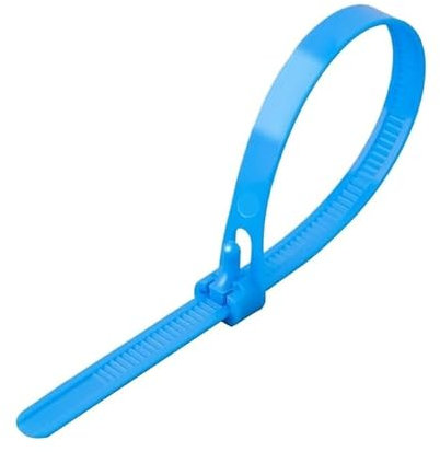 Collier De Serrage 40 fermetures à glissière réutilisables avec brides de fixation lâches Serre Cable (Color : BIUE 8X250MM)