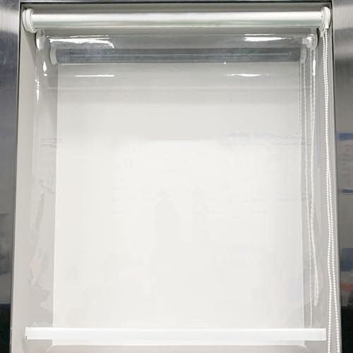 X1NGFU Transparente wasserdichte Rollo,PVC-Kunststoff-Regenschutz-Fenster Rollo,Outdoor Pergola Wetterfest Durchsichtige Seitenrollo, Für Terrassen,Außen,mit Zubehör,Breite x Höhe (180cm x 120cm)