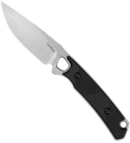 Kershaw Steppe Fixed Blade Knife, Black and Gray