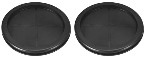 QUARKZMAN 2Pcs Pasacables Arandelas de Goma para Orificio de 4 (100mm), 3-2/4 (90mm) ID de Doble Lado Anillo de Junta para Cortafuegos, Proteger Cables, Negro